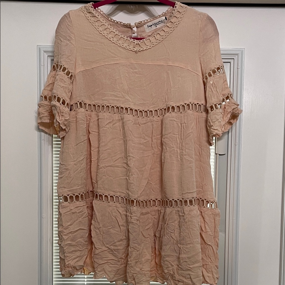 Impressions Peach Mini Dress